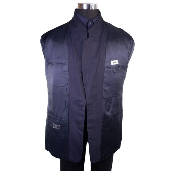 Mani Men's Striped 2 Button Sport Coat Jacket Blazer Wool Size 44RS Casual Suits - Picture 10 of 15